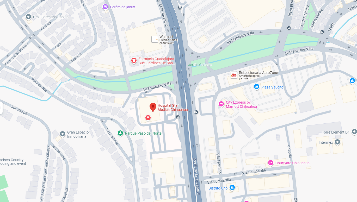 imagen de maps de la ubicacion del doctor
